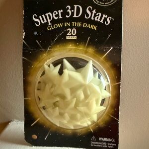 Y2k new in package Glow in the Dark 3D Stars